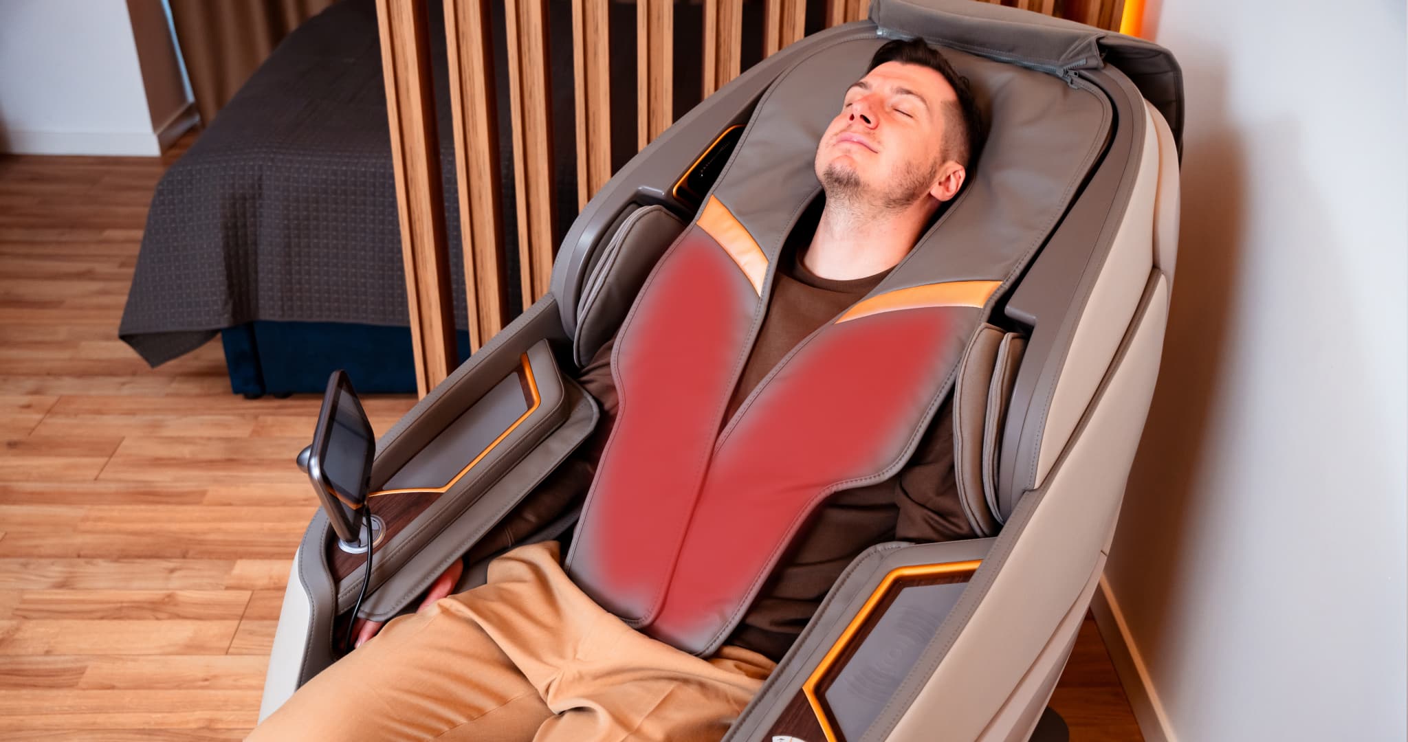 Verwarmde sjaal voor rug en borst